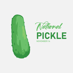 vector graphic of National Pickle Day good for national National Pickle Day celebration. flat design. flyer design.flat illustration.