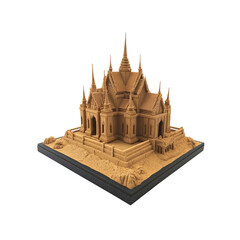 Miniature Sandcastle of a Traditional Thai Temple