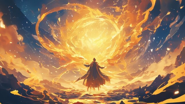 The lord of timebending sorcery created a pocket dimension where time flowed backwards allowing him to relive his happiest memories over and over again.