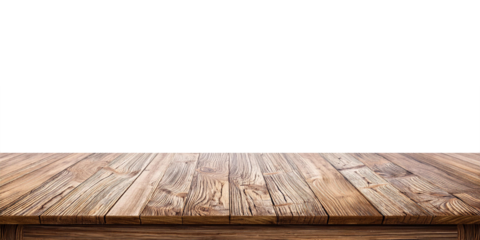 Empty wooden table for a vintage interior design backdrop