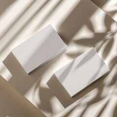 business branding cards template mockup with shadows. white business card mockup 