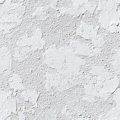 Seamless White Plaster Texture with Rough Surface for Interior Design and Wall Backgrounds