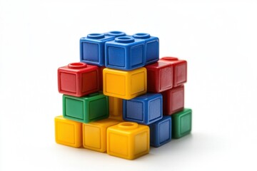 Children build creative structures using magnetic blocks