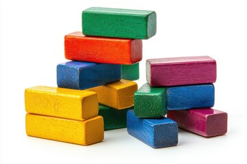 Children explore creativity with colorful magnetic building blocks