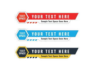 Abstract Stylish modern lower third geometric banners template set