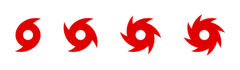 Hurricane icon set
