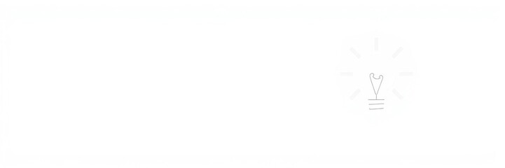 A minimalist outline idea icon in black, isolated on a clean white background, illustration, graphic