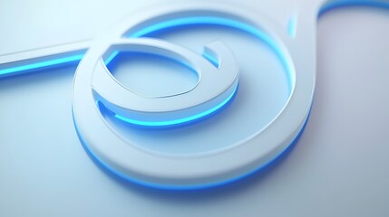 Fototapeta premium Looping Infinity Symbol as Modern Loading Background in Cool Blue Tones