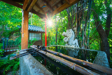 Wat Phra That Doi Phra Chan in the city of Mae Tha in Lampang North of Thailand, travel Unseen Thailand,Japanese temple style