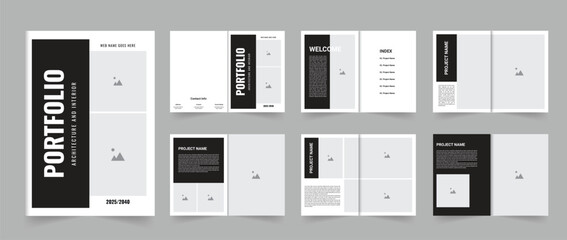 Portfolio template design Architecture portfolio brochure interior portfolio or project portfolio