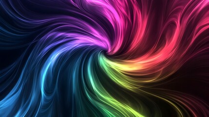 Obraz premium Mesmerizing Neon Vortex:Abstract Loading Effect in Futuristic Digital Art