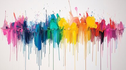Fototapeta premium Abstract Colorful Paint Drips Background