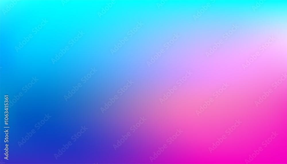 Poster Gradient grainy texture overlay effect, light glow liquid chameleon effect, blurred background with colorful gradient colors of blue, red and yellow, texture blur abstract background