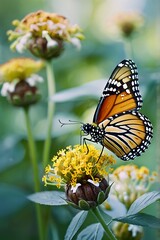 Fototapeta premium Monarch butterfly in nature