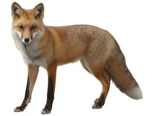 Fototapeta premium A Cunning Red Fox, A Sly Glance from the Forest's Edge