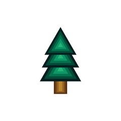Fototapeta premium green christmas tree illustration vector