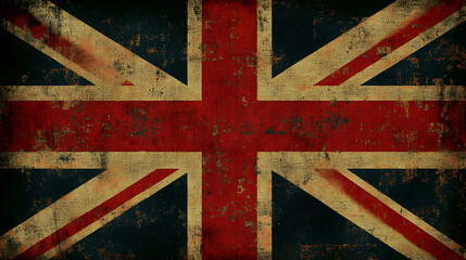 Fototapeta premium Grunge British Flag, Union Jack, UK flag, distressed, vintage, retro