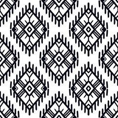 งานศิลปะที่ไม่มีชื่อIkat seamless pattern, geometric design, motif ethnic handmade, Ikat ethnic tribal, boho colors seamless wallpaper. Ethnic Ikat abstract background art,