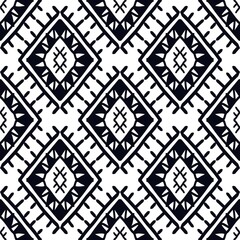 Fototapeta premium งานศิลปะที่ไม่มีชื่อIkat seamless pattern, geometric design, motif ethnic handmade, Ikat ethnic tribal, boho colors seamless wallpaper. Ethnic Ikat abstract background art,