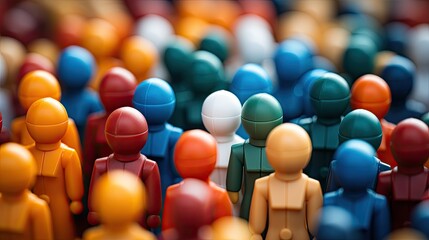 Obraz premium crowd of toy people 