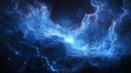 Fototapeta premium A blue sky with stars and clouds