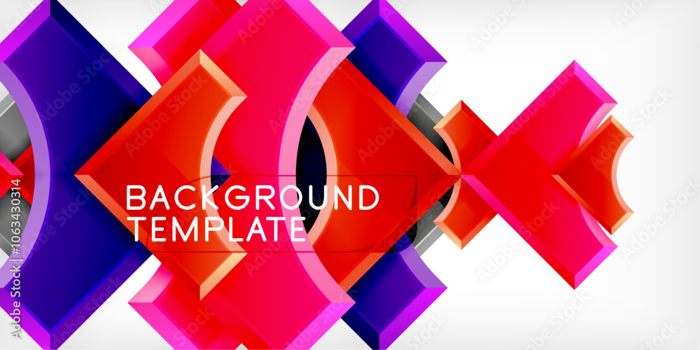 Aufkleber Geometric design abstract background - circles and triangles
