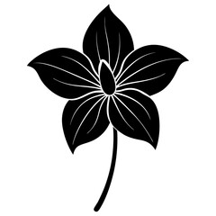 Trillium silhouette vector illustration