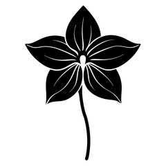 Trillium silhouette vector illustration