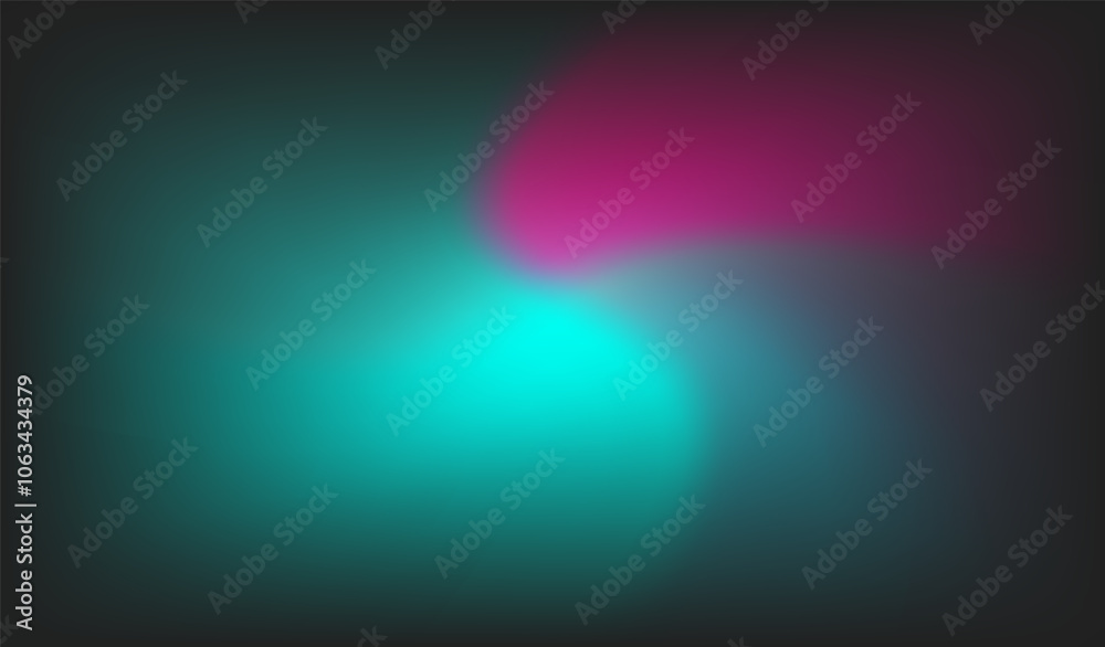 Poster an abstract vector illustration shows a swirling mixture of bright colors—blue and green—emanating f