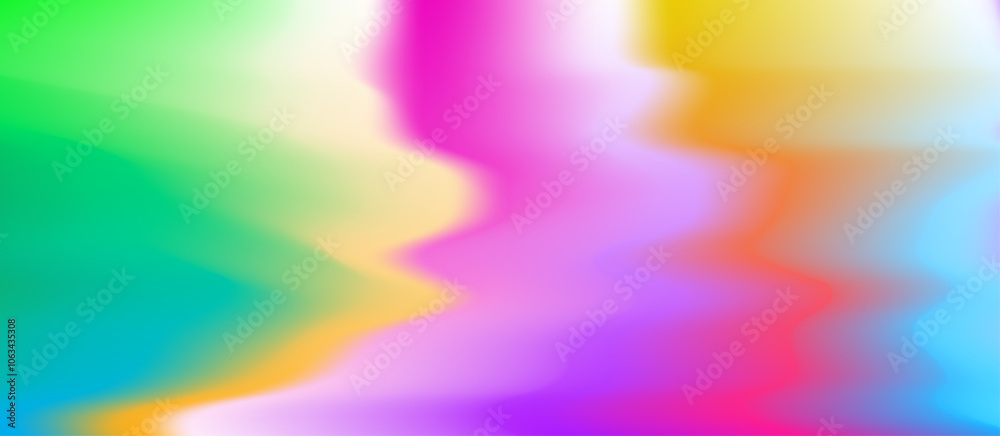 Poster a smooth gradient mix of vibrant colors including green, pink, yellow, blue and purple create a soft