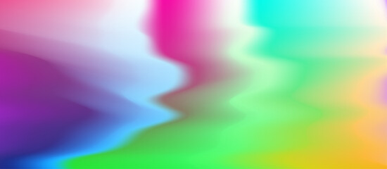 A smooth gradient mix of vibrant colors including green, pink, yellow, blue and purple create a soft, undulating pattern. The colors flow into each other to create an abstract, dreamy effect.