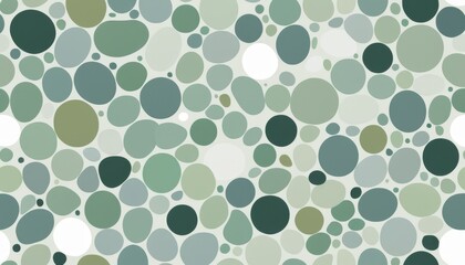 Yeast cells in abstract pattern with green and gray colors for decorative and scientific purposes