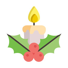 Christmas candle icon design vector template