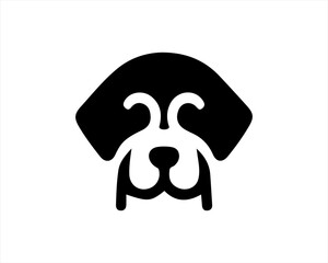 Dog Head Logo Vector illustration.