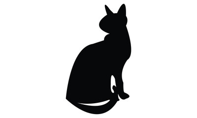 Cat Silhouette And Vector Design. 