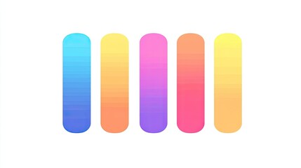 Colorful Gradient Bars on Bright Background