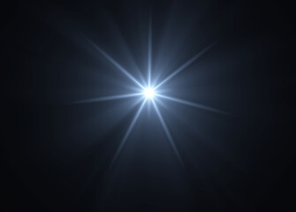 Bright star with seven rays for Christmas and New Year projects