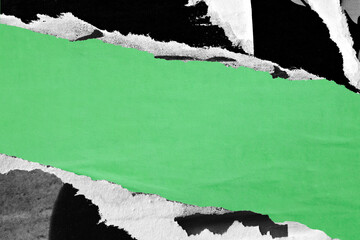 Old ripped torn blank black and white posters textures backgrounds grunge creased crumpled paper vintage collage placards empty space text