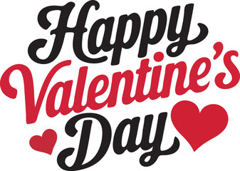 Happy valentine's day typography design