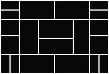 Collage for picture mod board and portfolio presentation. Background texture and tiles for photo album.