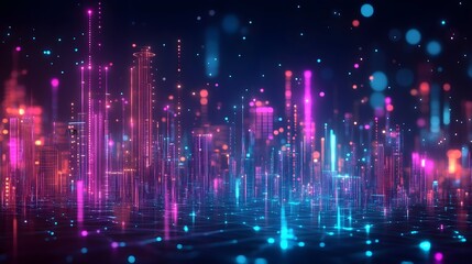 Fototapeta premium Neon Dreams futuristic background graphics for dynamic designs