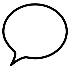 Bubble Speech Symbol Icon Vector. Empty space for text. Stroke rectangle speech, icon for your web site design, logo, app, UI, dialog bubble for comic, book, poster, illustration, etc.