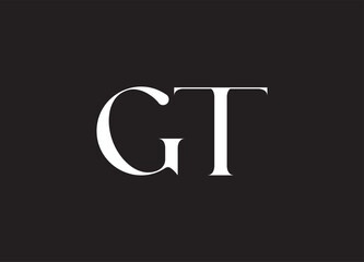 GT letter logo and initial logo design