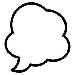 Bubble Speech Symbol Icon Vector. Empty space for text. Stroke rectangle speech, icon for your web site design, logo, app, UI, dialog bubble for comic, book, poster, illustration, etc.