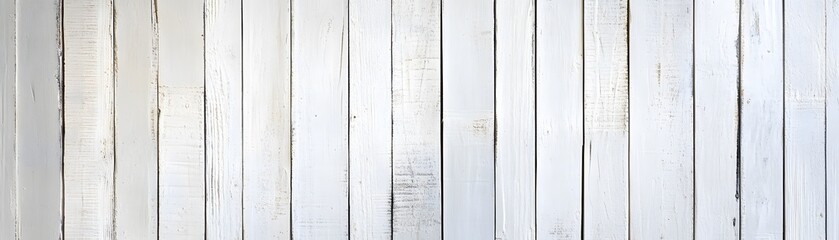 White Painted Wooden Plank Wall Texture