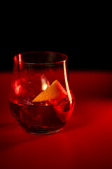 Cocktail on black background