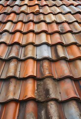 roof tiles,top view,old roof tiles abstract image,terracotta tile roof