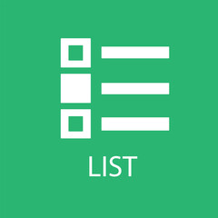 List icon vector. List icon symbol vector illustration