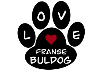 Vector of a dog paw print with the word 