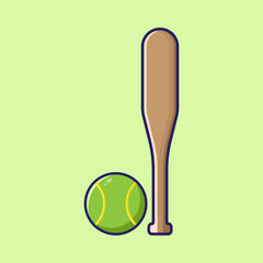 baseball sports equipment illustration. sports equipment vector concept.
